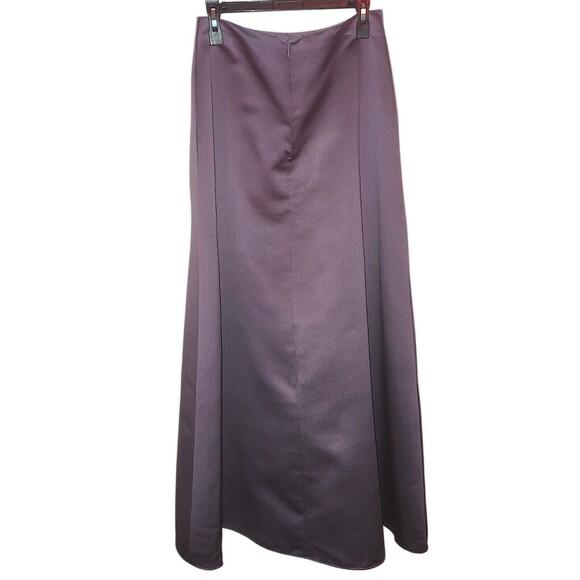 Alexia Designs Evening Skirt Long 10 Maxi Formal Purple Lined Modest Satin - Picture 3 of 3